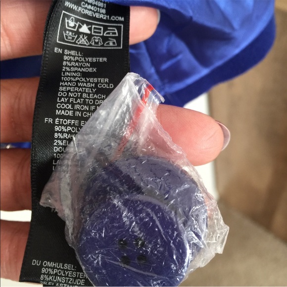 Forever 21 Peacoat Cobalt Blue Small/Medium - Picture 8 of 8